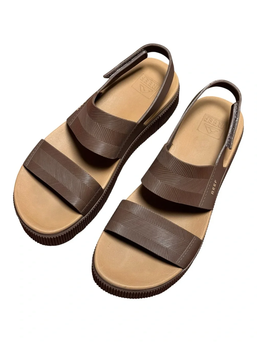 REEF Water Vista Higher Platform Sandals in Espresso Brown Women’s 11